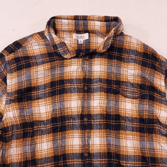 croft & barrow Other - Croft & Barrow Tartan Flannel Button Up Casual Shirt Mens Size Large L Brown